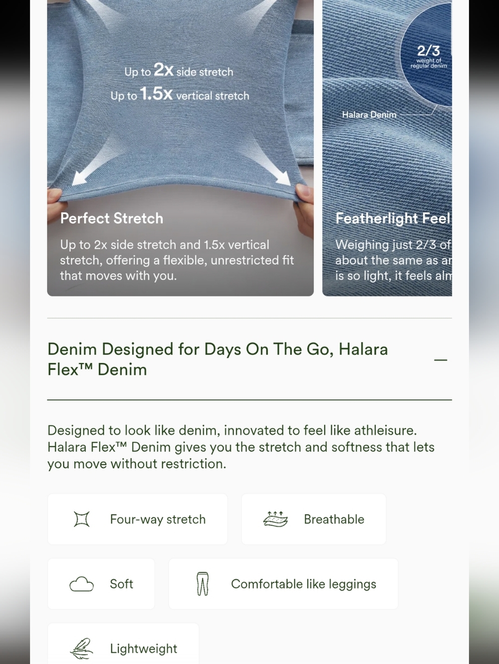 Halara Flex Denim Baggy Wide Leg Pants Asymmetric Low Rise Zipper Medium Petite - Picture 12 of 12